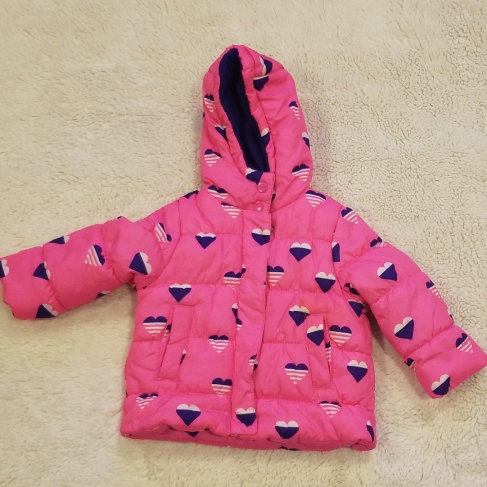 🎉 Carter's 12mo Girl's Jacket With Hood EUC